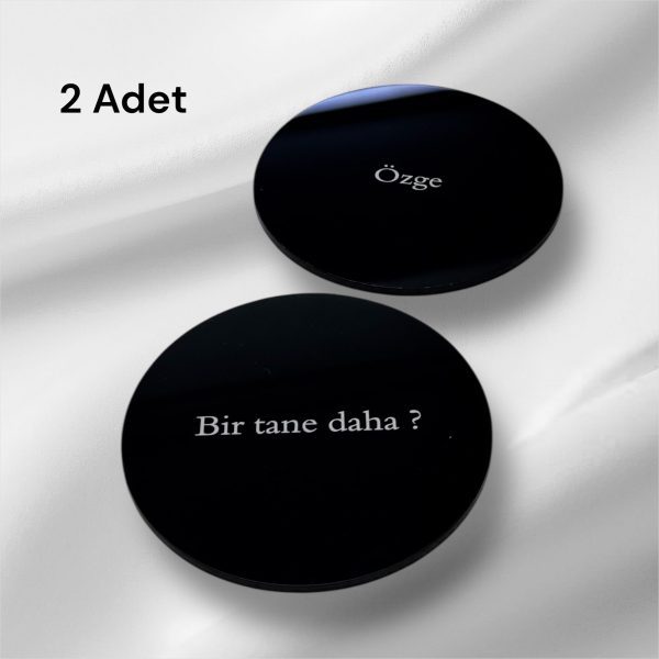 Siyah Pleksi Bardak Altlığı (2 Adet)